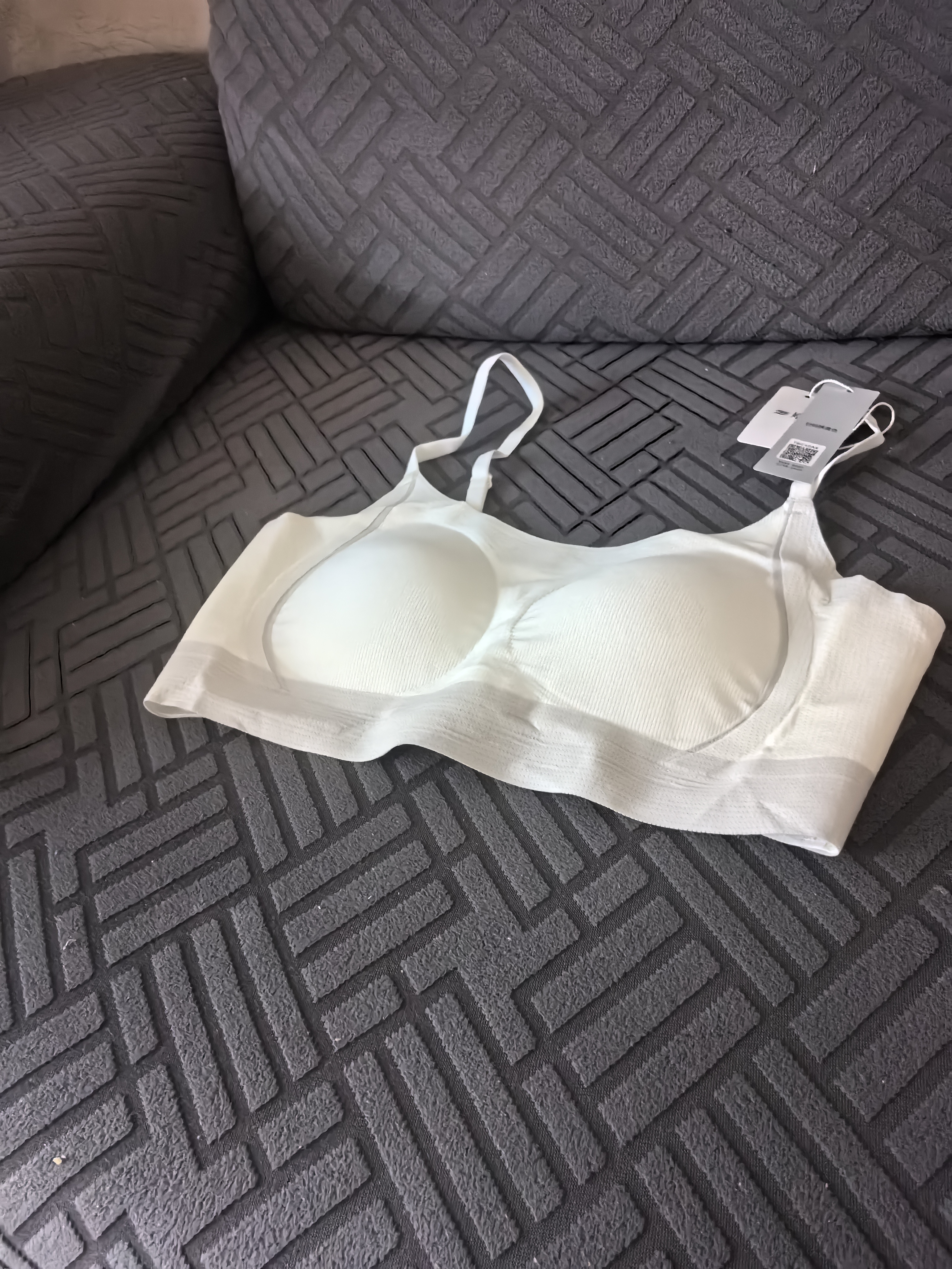 婷美吊带少女内衣初高中生女大童发育期背心青少年二三阶段文胸 白2XL 实拍图