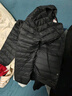鸭鸭（YAYA）佟丽娅同款轻薄羽绒服女新款冬季短款圆领内胆修身时尚薄外套男 黑色【男款无领YE3C700311Y】 XL 【建议115-125斤】 实拍图
