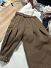 ASK JUNIOR童装儿童裤子男童萝卜裤春装小童磨毛毛呢休闲运动裤 棕咖色 90 实拍图