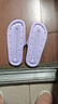 品爱质舒棉拖鞋男秋冬季包跟居家室内家用厚底保暖防滑毛毛棉鞋女凉拖鞋 【D6-4款】凉鞋条纹-紫色 40-41 【偏小1-2码】 实拍图