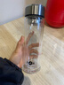 明霞双层纯钛玻璃杯男女士高档泡茶杯家用MX3597-ST320本色 实拍图