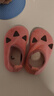 秋冬薄款地板鞋儿童居家熊爪袜套男女防滑卡通软底一脚蹬家居拖鞋 粉色爪 140适合脚长13.4-14.3cm 实拍图