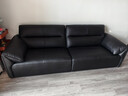 喜临门真皮沙发客厅意式极简头层牛皮 政府补贴小飞象 桑葚黑 三人位 260cm 实拍图