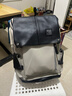 梵者大容量双肩包男士背包休闲旅行电脑包高中大学生书包男初中潮流皮 拉链升级款黑白色 实拍图