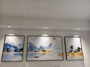 诗六艺家饰客厅装饰画北欧现代简约沙发背景墙挂画三联画大气轻奢壁画晶瓷画 背靠金山（铝合金外框） 晶瓷画左右60*80+中间120*80亮面 实拍图