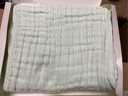 全棉时代婴儿浴巾 新生儿童6层水洗纱布浴巾宝宝纯棉淡翠绿115*115cm 实拍图