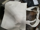 2024大容量简约托特帆布包女上班通勤百搭文艺学生单肩包手提布袋 白色 实拍图