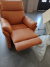 左右沙发功能皮感科技布单人沙发单椅DZY6010 暮光橙31055 实拍图