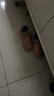洁丽雅老人棉拖鞋女冬季室内家居防滑厚底包跟皮保暖妈妈老年棉鞋男全包 粉色【时尚格纹防水款】 36-37 (适合35-36码) 实拍图