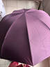 天堂 双人晴雨伞三折 晴雨伞三折10骨超大加固黑胶防晒伞 暗玫红 实拍图