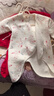 童泰婴儿衣服新生儿连体衣秋冬季夹棉保暖宝宝衣服纯棉蝴蝶哈衣2件装 粉色小兔 66cm 实拍图