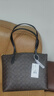 蔻驰（COACH）【品牌直供】女士大号大容量单肩手提托特包胡桃木拼黑色CBT20 实拍图