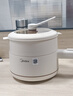 美的（Midea）电煮锅 小电锅 电蒸锅 长柄 宿舍小锅 多功能辅食锅 1.6L学生寝室一体泡面小火锅 XZE2017 配蒸笼 实拍图