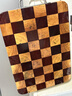炊大皇家用切菜板砧板乌檀木橡胶木主厨棋盘格菜板38*26.5*2.5cm 实拍图