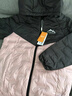 雪中飞儿童羽绒服冬季女童运动时尚拼色轻薄男童中大童连帽羽绒服 豆灰绿 170 实拍图