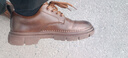 奥康（Aokang）休闲皮鞋男英伦商务大头鞋2025冬季新款低帮马丁靴男黑色厚底男鞋 棕色 40 实拍图