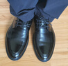 卡帝乐鳄鱼（CARTELO）男士皮鞋冬季加绒棉皮鞋男商务休闲皮鞋厚底男鞋9787 黑色加棉 43 实拍图