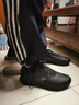 特步运动鞋男鞋跑步鞋冬季加绒皮面防水轻便减震休闲慢跑鞋棉鞋黑色 实拍图