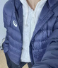 亚瑟士（asics）童装冬季儿童柔软舒适三防轻薄保暖羽绒服【高充绒量】 藏青色 清洁度1000-鸭绒 130 充绒量70g 实拍图