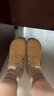 东园物作真皮休闲日系外穿舒适百搭真皮软木男女款圆头平底防滑全包勃肯鞋 姜黄色 36 【偏大一码】 实拍图