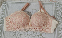 曼可娇内衣女小胸罩聚拢调整型bra少女日系收副乳上托无钢圈文胸套装 粉桃 M 34/75(AB通杯厚约2.5CM) 实拍图