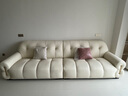 冬熊棉花糖真皮沙发法式奶油风客厅小户型轻奢白色钢琴键云朵沙发 【大四人位3.1米】 头层真皮【旗舰版】凝胶记忆棉+6CM紫罗兰 实拍图