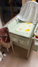 ANGI BABY尿布台婴儿护理台多功能婴儿床操作台新生儿抚触台宝宝洗澡尿布台 【龙骨加固+四档高度+晾衣架】绿 宝宝换尿不湿护理台可移动 实拍图