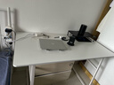 木匠印记实木电脑桌加厚台式家用书桌U型简约办公桌学生学习桌出租房桌子 爆款促销：[升级实木板]奶油白色120cm 实拍图