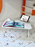 飞旺藤达床上书桌小桌子可折叠小桌板懒人简易床桌笔记本大号大学生宿舍 珍珠白-常规款（平面无卡槽杯托） 70*48*32cm【加大加宽可放键鼠】 实拍图