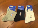 NBA袜子男士秋冬休闲运动袜吸汗无骨精梳棉袜刺绣训练跑步篮球袜3双 实拍图