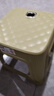 网红塑料凳子30.5cm客厅防滑凳餐桌凳简约可摞叠便携凳浴室凳 卡其色【两种款式随机发】 （一个装） 实拍图