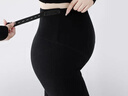 米度丽孕妇打底裤秋冬高弹托腹小脚裤小个子外穿显瘦针织长裤 黑色XL 实拍图