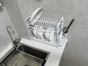 积米 碗架沥水架厨房置物架碗碟架台面碗筷家用放碗晾碗滤碗架收纳架 【超值款】一体式碗碟架 白色 实拍图