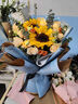 艾斯维娜鲜花速递向日葵混搭花束生日礼物全国同城配送 向日葵香槟韩式花束 实拍图