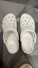 卡骆驰（CROCS）洞洞鞋贝雅男鞋女鞋轻便耐磨一脚蹬拖鞋休闲鞋|10126 白-100 40 (250mm) 实拍图
