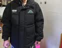 卡帕（Kappa）背靠背运动羽绒服男2026新款冬户外保暖上衣开衫外套女K0EZ2YY01D 黑色-990 XL 实拍图