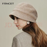 凡饰（FANCET）羊毛渔夫帽女秋冬优雅贝雷帽显脸小保暖圆顶盆帽生日礼物送长辈 实拍图