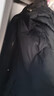 鸭鸭羽绒服女冬中长款过膝新款时尚收腰加厚冬季保暖外套撞色潮XJ 黑色 M 160 实拍图