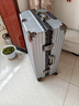 双星（doublestar）行李箱可登机箱次日达男大容量结实耐用拉杆箱旅行箱密码箱皮箱子 银色【铝合金框、密码锁扣】 28英寸 【出国，长途旅行】 实拍图