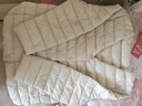鸭鸭（YAYA）佟丽娅同款轻薄羽绒服女新款冬季短款圆领内胆修身时尚薄外套男 米白色【女款无领】 XL 实拍图
