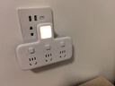 公牛（BULL）转换插头/品字形一转三插座/无线转换插座/电源转换器 适用于卧室厨房 3位分控带夜灯 GN-96033Y 实拍图