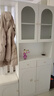 傲墨轩欧式实木鞋柜进门入户隔断屏风玄关柜家用客厅鞋柜挂衣架一体靠墙 奶油白+两门+长120【左换鞋凳】 实拍图