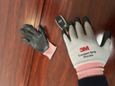3M劳保手套工地胶皮耐磨浸胶防滑防护维修手套 灰色L 实拍图