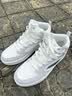 安踏（ANTA）高帮板鞋男春夏季新款皮面防水厚底增高运动鞋经典小白鞋板鞋男 【店长推荐高帮板鞋】象牙白/灰 42 实拍图