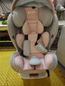 Heekin德国 儿童安全座椅汽车用0-4-12岁婴儿宝宝360度旋转ISOFIX硬接口 尊享粉(遮阳棚+上拉带+侧保护) 实拍图