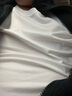 布先生明星同款长袖T恤男士小白T内搭 长袖标准T-圆领-白色 L(175) 实拍图