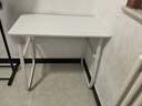 舒客艺家电脑桌台式书桌家用卧室学习桌学生学习桌小户型工作台转角书桌 奶油白+白架【80*50】 实拍图