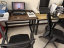 馨美凯电脑桌台式家用简易书桌办公桌简约现代工作台租房卧室学习写字桌 【单桌1.6cm厚桌面】黑架+深胡桃 长100cm*宽60cm*高74cm 实拍图