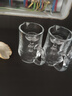 CLITON白酒杯分酒器套装一口杯高脚玻璃小酒杯带把分酒壶烈酒杯6壶8杯 实拍图