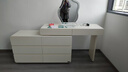 全友家居 卧室奶油风化妆桌家用伸缩梳妆台六斗柜一体转角书桌 实拍图